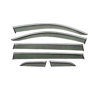 Winddeflectoren voor zijruiten met chroomstrip Niken Luxury (Long, 6 stuks) foto 1