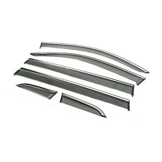 Winddeflectoren voor zijruiten met chroomstrip Niken Luxury (Long, 6 stuks) foto 2