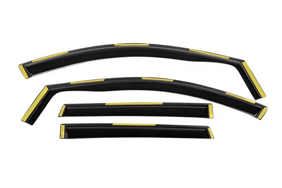 Nissan Qashqai 2014–2021 In-channel raamdeflectoren Niken Luxury (4 stuks) Image
