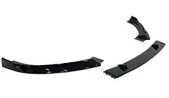 Audi A3 2012–2020 Voorbumper lip spoiler DPT V-1 (hoogglans zwart, 3-delig) foto 1