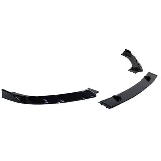 Voorbumper lip spoiler DPT V-1 (hoogglans zwart, 3-delig)