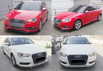 Audi A3 2012–2020 Voorbumper front lip splitter DPT V-3 (Sedan/HB, hoogglans zwart) foto 8