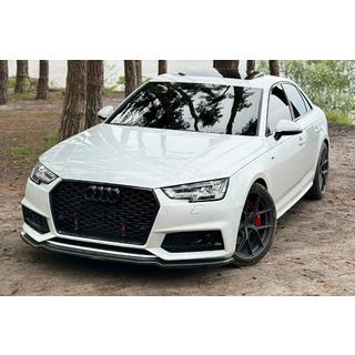 Voorbumper lip spoiler DPT V-1 (voor S-Line, 2015-2019, hoogglans zwart) Audi A4 B9 2015–2024 foto 1