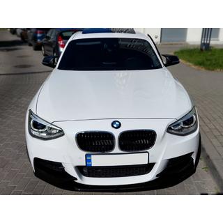 Voorbumper lip splitter DPT V-1 (voor M Performance, hoogglans zwart, 2 stuks)