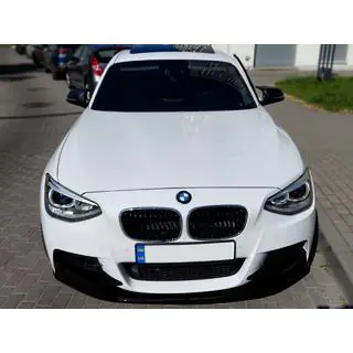 Voorbumper lip splitter DPT V-1 (voor M Performance, hoogglans zwart, 2 stuks)
