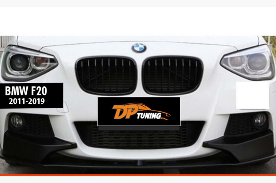 BMW 1 Serie F20/F21 2011–2019 Voorbumper lip splitter DPT V-1 (voor M Performance, hoogglans zwart, 2 stuks) Foto 3