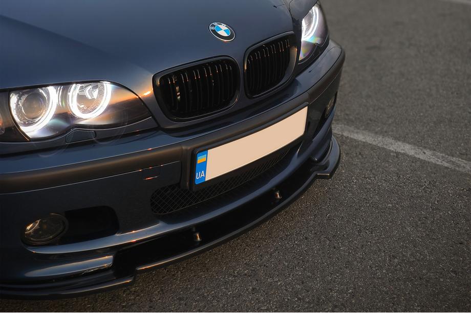 BMW 3 Serie E46 1998–2006 DPT V-1 frontlip (voor M Sport, hoogglans zwart) Foto 4