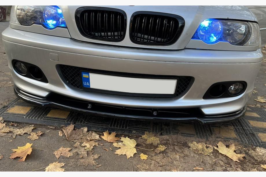 BMW 3 Serie E46 1998–2006 DPT V-1 frontlip (voor M Sport, hoogglans zwart) Foto 11
