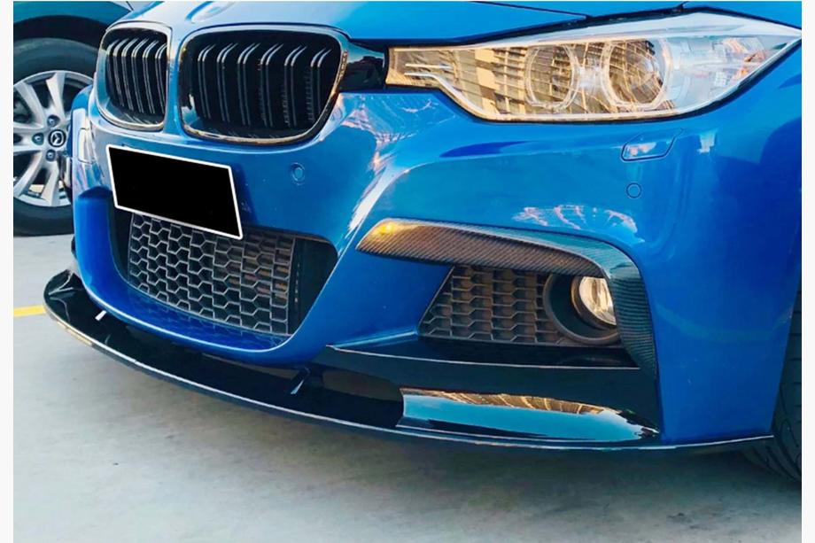 BMW 3 Serie F30/F31 2012–2019 DPT front lip splitter (voor M Performance, hoogglans zwart) Image