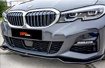 BMW 3 Serie G20/G21 2018– Front lip spoiler DPT V-2 (hoogglans zwart) foto 1