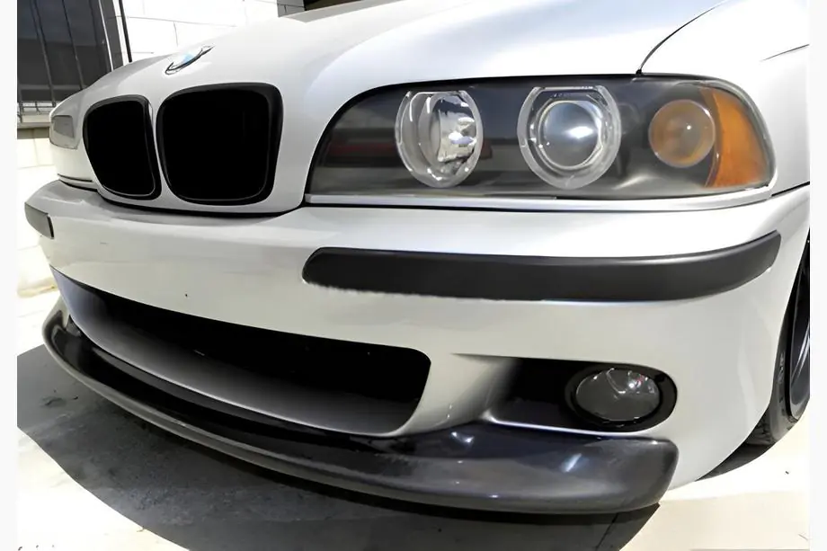 BMW 5 Serie E39 1996–2003 Voorbumper lip CSL Style DPT (Voor M5, hoogglans zwart) Image