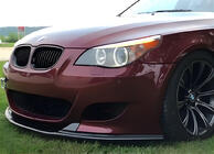 BMW 5 Serie E60/E61 2003–2010 DPT front lip spoiler (zonder vinnen, voor M5 Hamann, glanzend zwart) foto 1