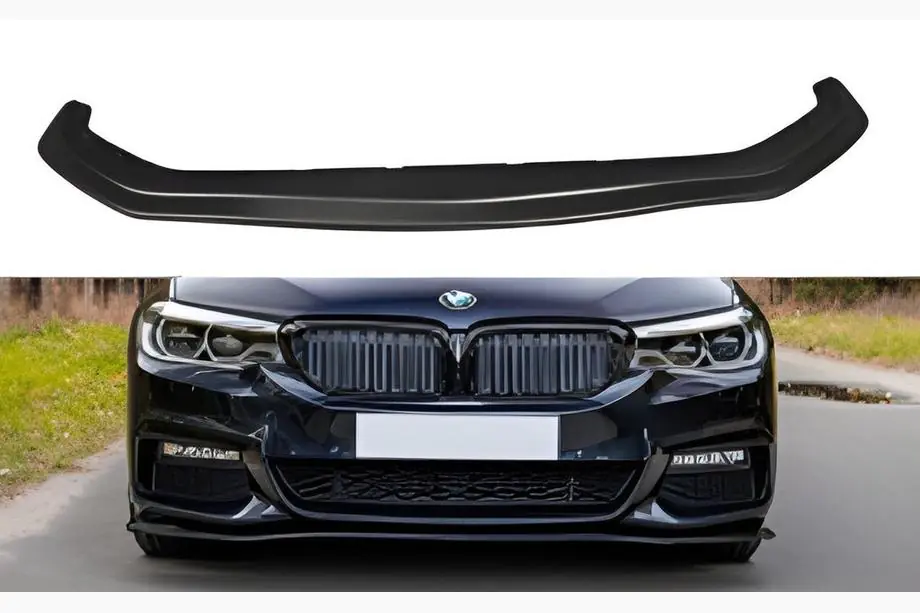 BMW 5 Serie G30/G31 2017–2023 DPT V-2 front lip spoiler (2017-2020, hoogglans zwart) Foto 1