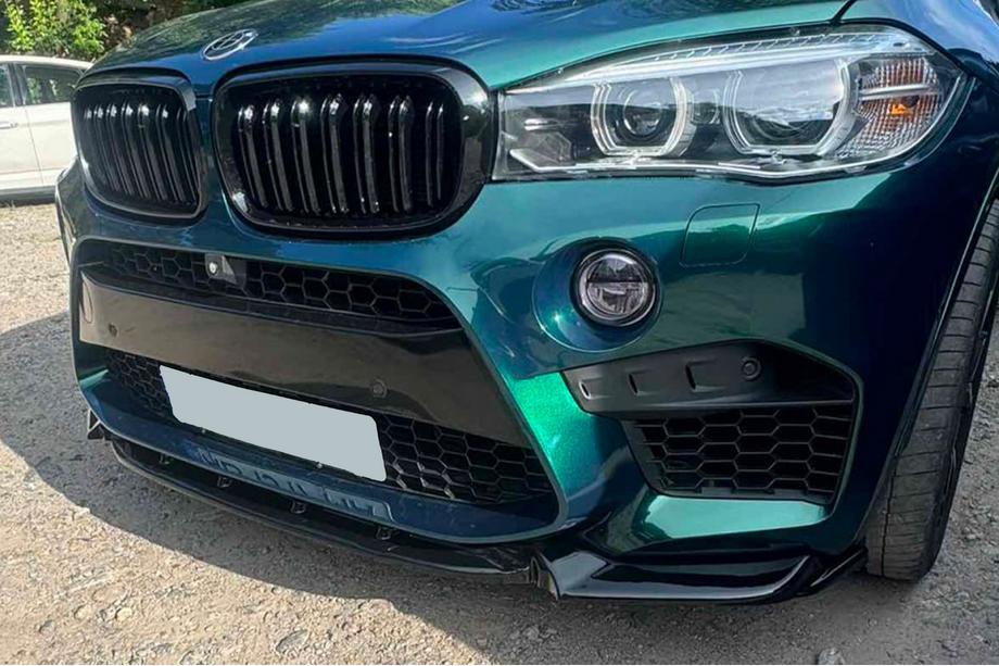 BMW X5 F15 2013–2018 Voorbumper lip DPT V-2 (voor X5M F85, hoogglans zwart) Foto 6