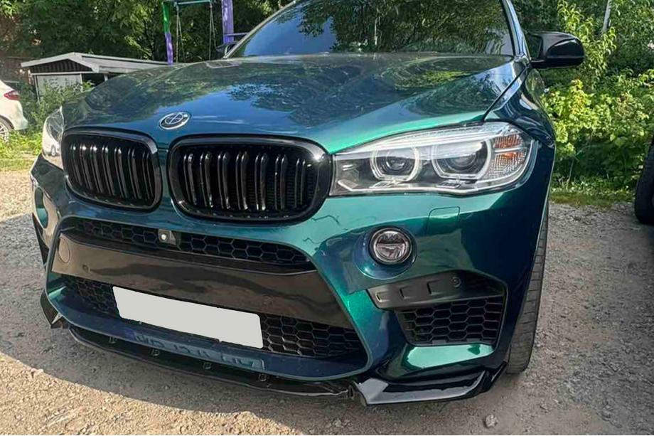BMW X5 F15 2013–2018 Voorbumper lip DPT V-2 (voor X5M F85, hoogglans zwart) Foto 16