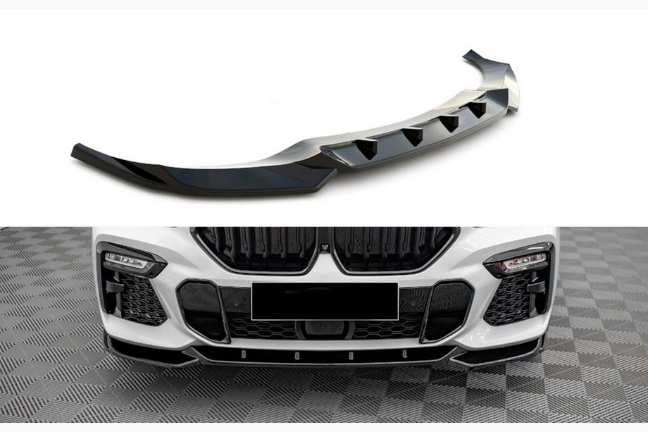BMW X6 G06 2019–2027 DPT V-1 frontlip (voor M, hoogglans zwart) Image