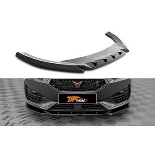 DPT voorbumper lip (voor Cupra, hoogglans zwart) Seat Leon 2020–
