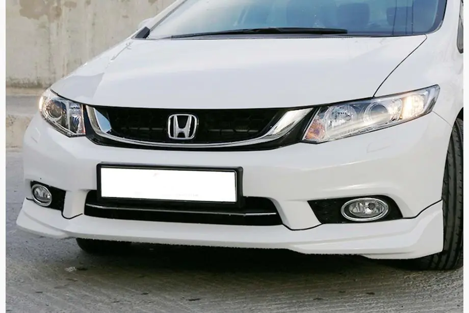 Honda Civic Sedan IX 2011–2016 Voorbumper lip spoiler DPT (spuitklaar) Image