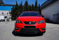Seat Ibiza 2010–2017 Voorbumper lip spoiler DPT V-1 (hoogglans zwart) foto 1