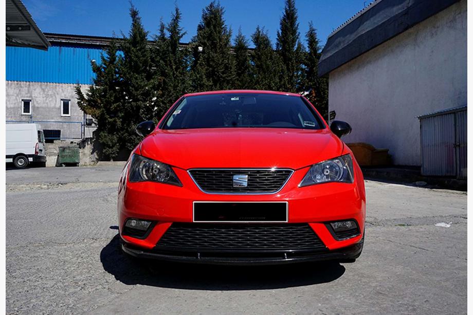 Seat Ibiza 2010–2017 Voorbumper lip spoiler DPT V-1 (hoogglans zwart) Image