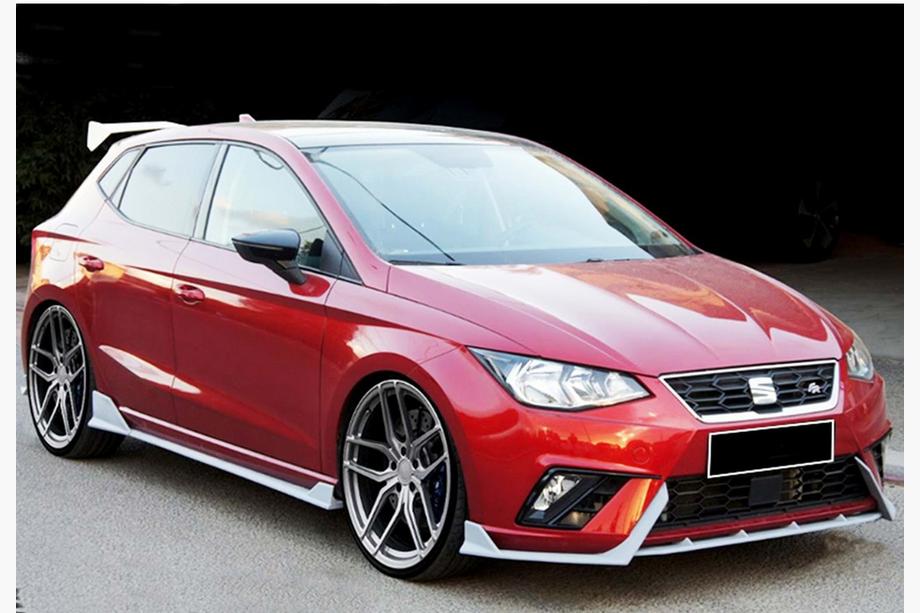 Seat Ibiza 2010–2017 Front lip spoiler DPT V-2 (hoogglans zwart) Foto 2