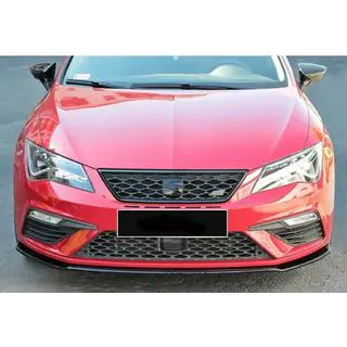 Voorbumper lip spoiler DPT (Cupra, 2017-2020, hoogglans zwart) foto 2