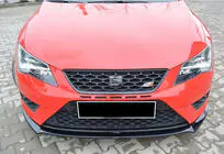 Seat Leon 2013–2020 Front lip splitter DPT (Cupra, 2013-2016, hoogglans zwart) foto 3