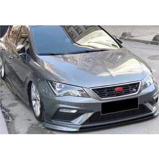 DPT V-2 front lip spoiler (2017-2020, hoogglans zwart) foto 1