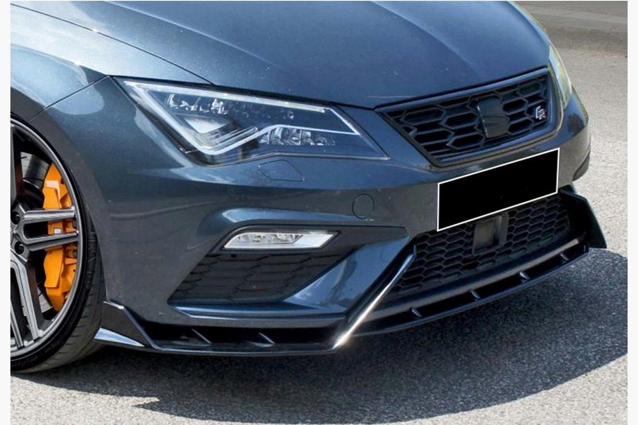 Seat Leon 2013–2020 Front lip spoiler DPT V-3 (2017-2020, hoogglans zwart) Foto 4