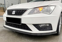 Seat Leon 2013–2020 Front lip spoiler DPT V-4 (2017-2020, glanzend zwart) foto 1
