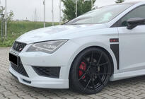 Seat Leon 2013–2020 Frontlip spoiler DPT V-5 (2017-2020, hoogglans zwart) foto 2