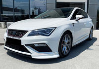 Seat Leon 2013–2020 DPT V-3 frontlip spoiler (2013-2016, hoogglans zwart) foto 3