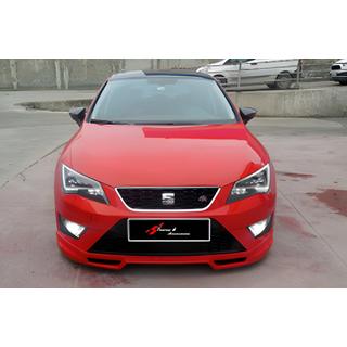 Front lip DPT V-4 (2013-2016, hoogglans zwart) Seat Leon 2013–2020