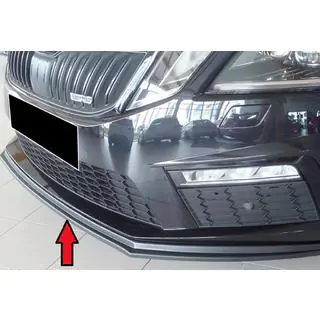 Voorbumper lip spoiler DPT V-2 (2017-2019 RS, glanzend zwart) foto 1