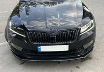 Skoda Superb 2015–2024 DPT V-2 front lip spoiler (2015-2020, hoogglans zwart) foto 16
