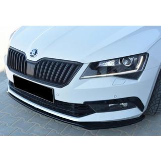 DPT V-2 front lip spoiler (2015-2020, hoogglans zwart) foto 2