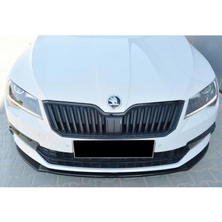 DPT V-2 front lip spoiler (2015-2020, hoogglans zwart) foto 4