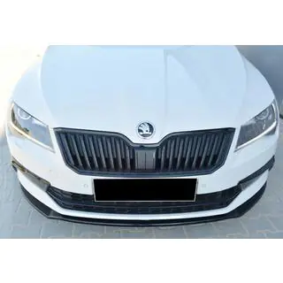 DPT V-2 front lip spoiler (2015-2020, hoogglans zwart) Skoda Superb 2015–2024 foto 4