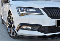 Skoda Superb 2015–2024 Voorbumper lip spoiler DPT V-4 (2015-2020, hoogglans zwart) foto 2
