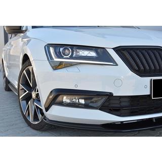 Voorbumper lip spoiler DPT V-4 (2015-2020, hoogglans zwart) Skoda Superb 2015–2024 foto 2