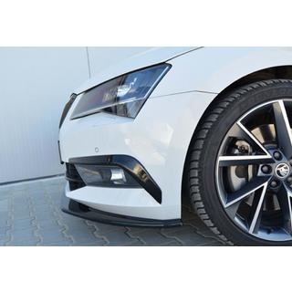 Voorbumper lip spoiler DPT V-4 (2015-2020, hoogglans zwart) Skoda Superb 2015–2024 foto 3