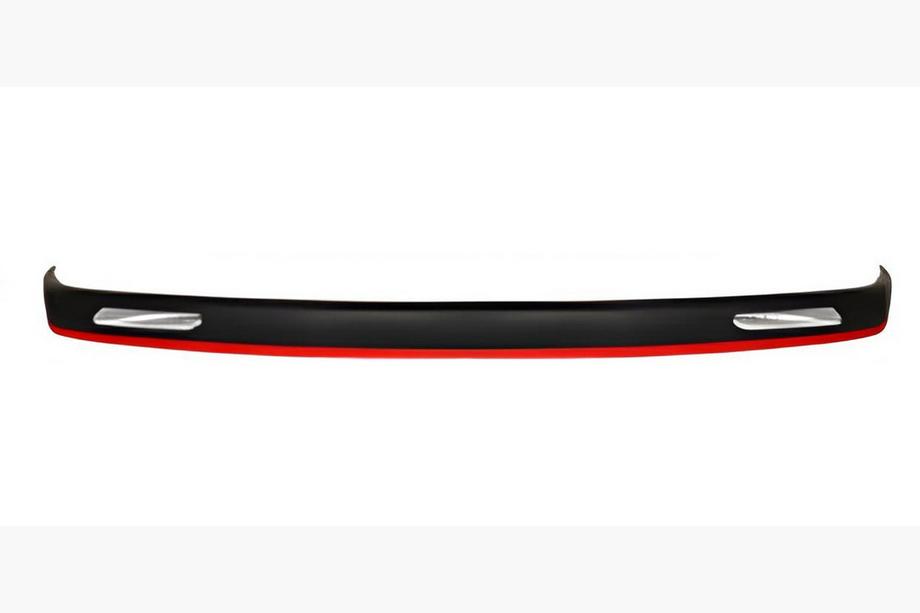 Universele front lip spoiler DPT Red V-1 (ABS, hoogglans zwart) Foto 1