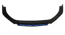 Universele voorbumper lip spoiler DPT Blue V-2 (ABS, hoogglans zwart) foto 1