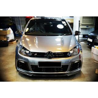 Voorbumper lip spoiler DPT V-1 (hoogglans zwart) Volkswagen Golf 6 2008–2014 foto 1