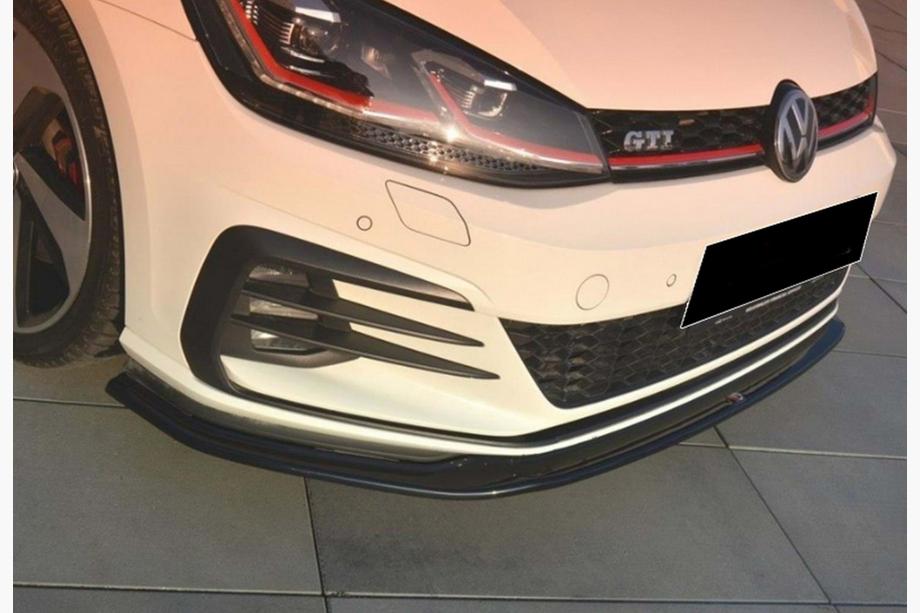 Volkswagen Golf 7/E-Golf 2012–2020 Voorbumper lip spoiler DPT V-2 (voor GTI, 2017-2019, hoogglans zwart) Foto 3