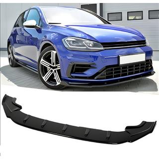 DPT V-4 voorbumper lip (voor R / R-Line HB, 2017-2019, hoogglans zwart) Volkswagen Golf 7/E-Golf 2012–2020 foto 1