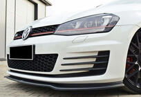 Volkswagen Golf 7/E-Golf 2012–2020 Front lip spoiler DPT V-2 (voor GTI, 2012-2017, hoogglans zwart) foto 1