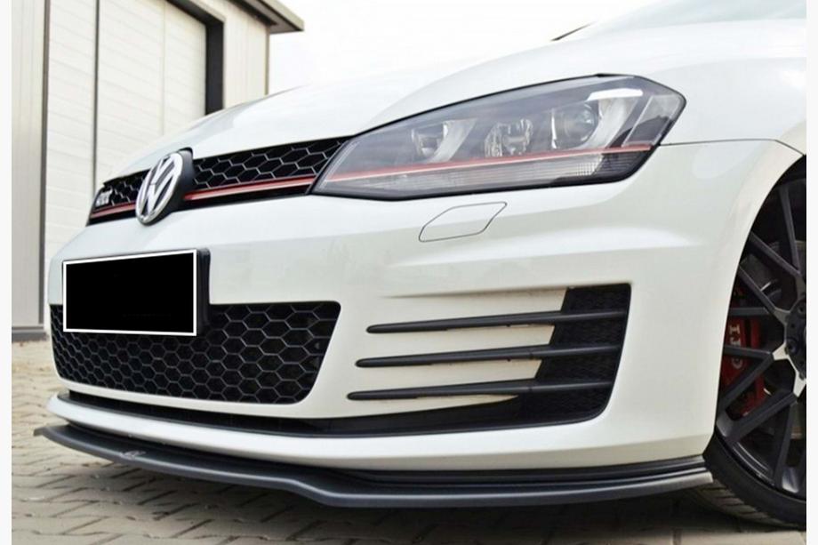 Volkswagen Golf 7/E-Golf 2012–2020 Front lip spoiler DPT V-2 (voor GTI, 2012-2017, hoogglans zwart) Image