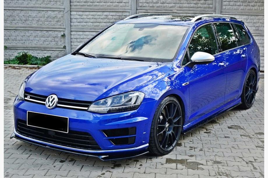 Volkswagen Golf 7/E-Golf 2012–2020 DPT V-2 voorbumper lip spoiler (voor R / R-Line HB, 2012-2017, hoogglans zwart) Image