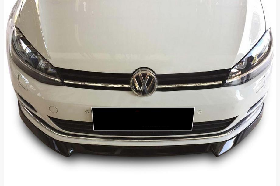 Volkswagen Golf 7/E-Golf 2012–2020 Front lip spoiler DPT V-4 (voor originele bumper, 2012-2017, hoogglans zwart) Foto 2